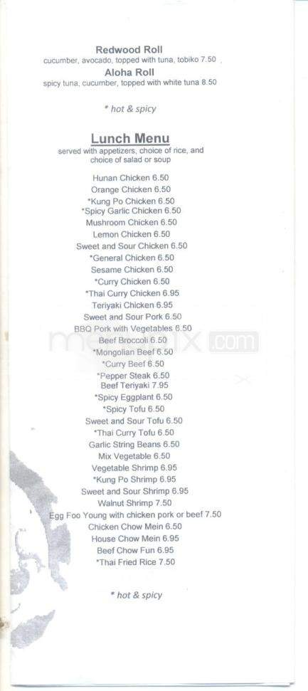 Genghix Asian Fusion - Carson City, NV menu_pic
