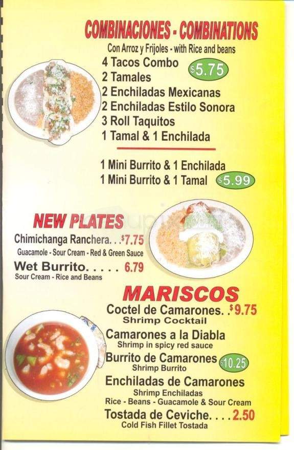 Taqueria Los 3 Toritos - Reno, NV menu_pic
