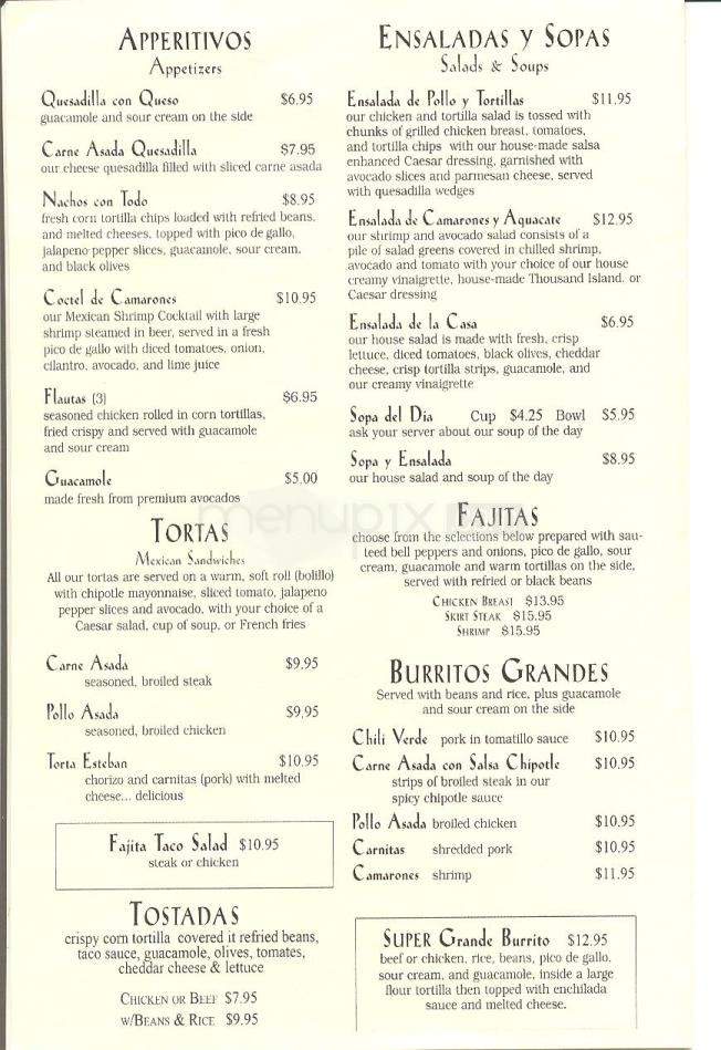 Dos Amigos Southwest Cafe - Pacific Grove, CA menu_pic