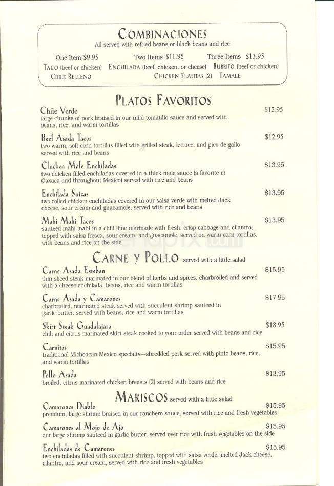 Dos Amigos Southwest Cafe - Pacific Grove, CA menu_pic
