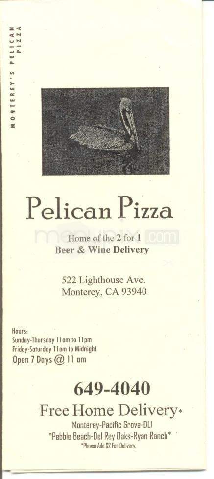 /5548655/Pelican-Pizza-Menu-Monterey-CA - Monterey, CA