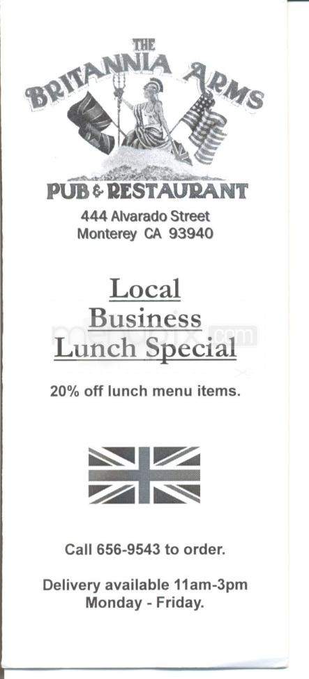 /5548724/Britannia-Arms-Pub-and-Restaurant-Menu-Monterey-CA - Monterey, CA