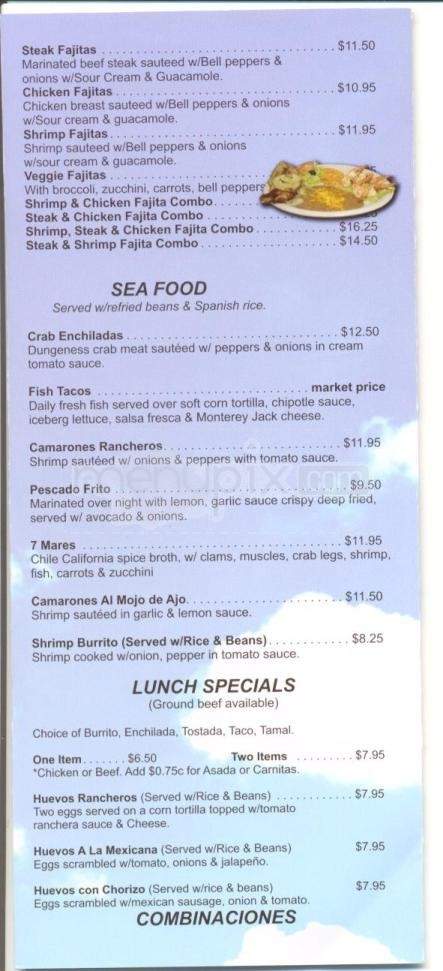 Jose's Mexican Food - Seaside, CA menu_pic