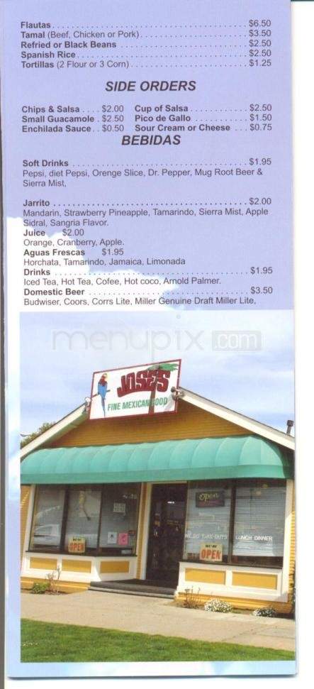 Jose's Mexican Food - Seaside, CA menu_pic