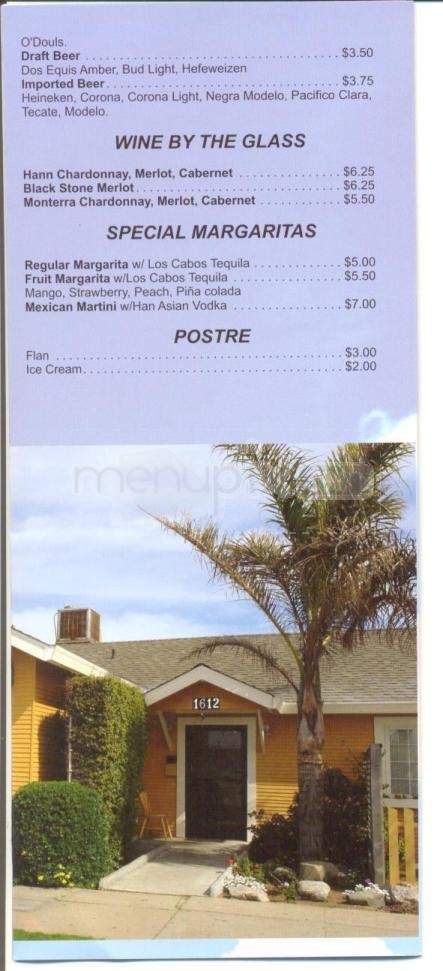 Jose's Mexican Food - Seaside, CA menu_pic