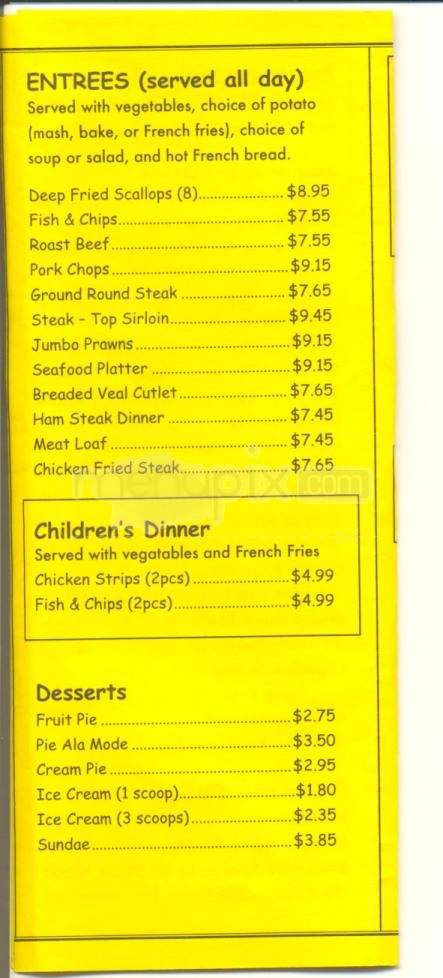 Marina Village Restaurant - Marina, CA menu_pic
