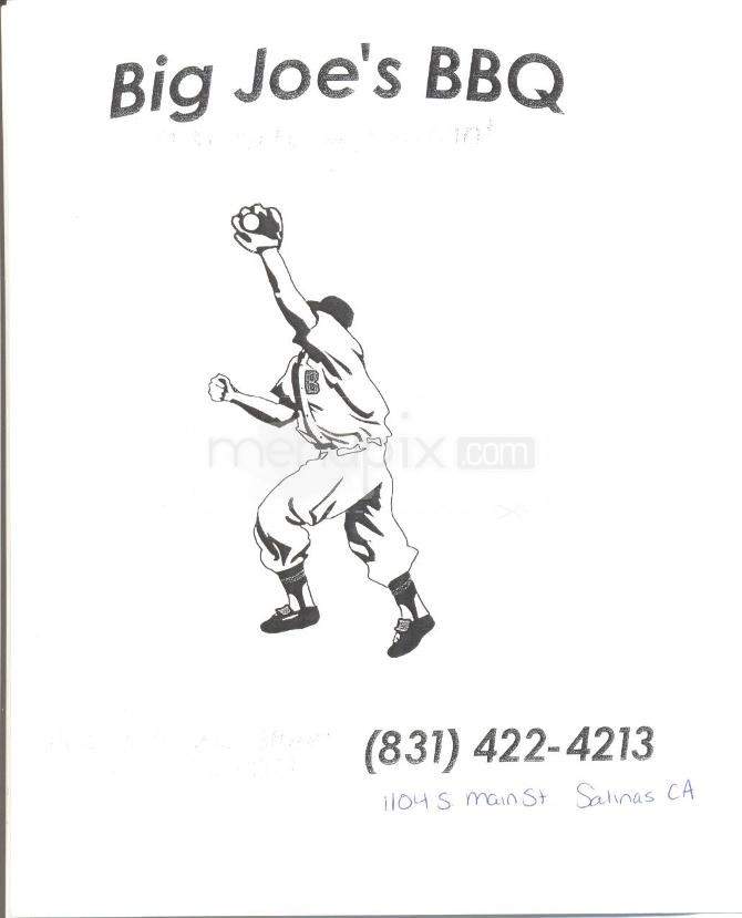 Big Joe's BBQ - Salinas, CA menu_pic