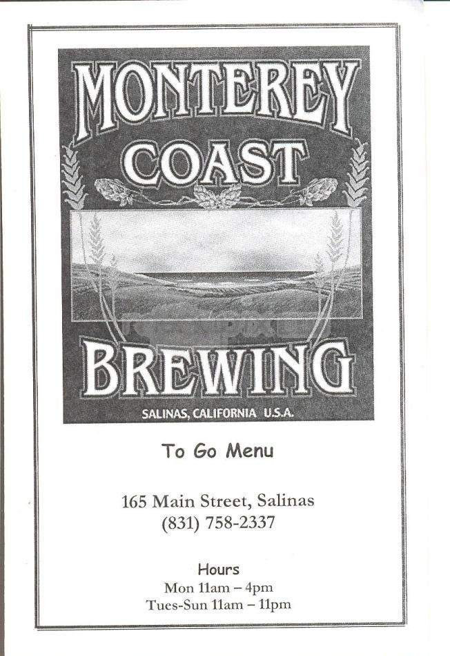 /5549848/Monterey-Coast-Brewing-Menu-Salinas-CA - Salinas, CA