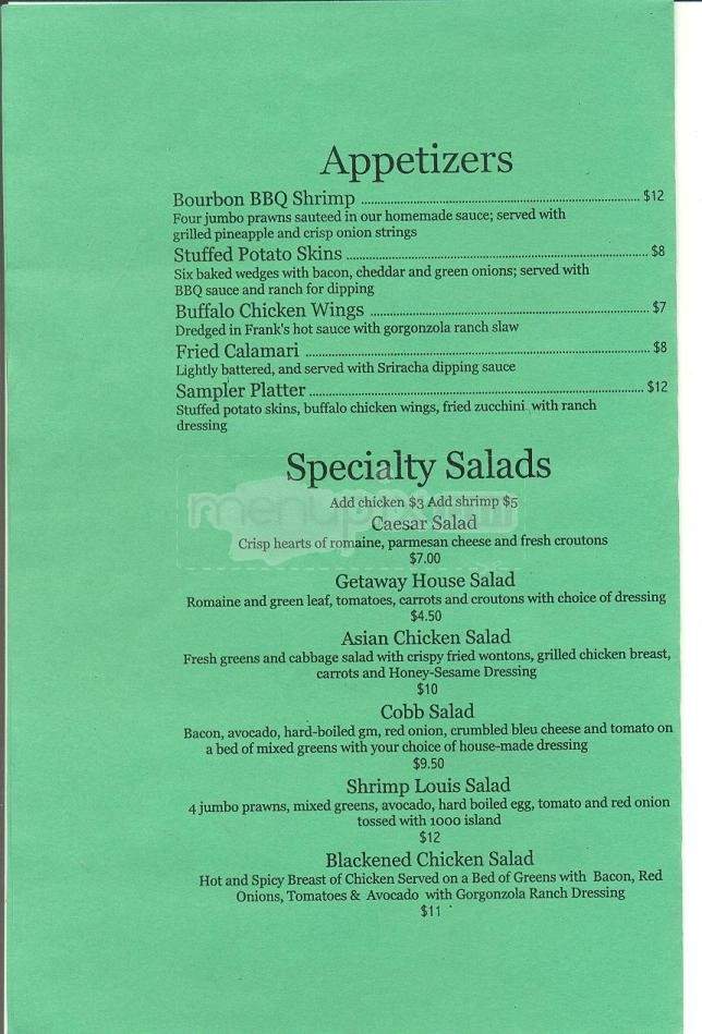 The Getaway Cafe - South Lake Tahoe, CA menu_pic