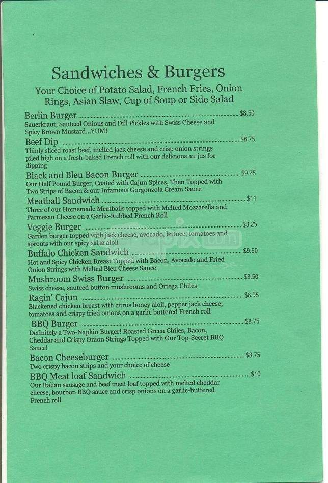 The Getaway Cafe - South Lake Tahoe, CA menu_pic