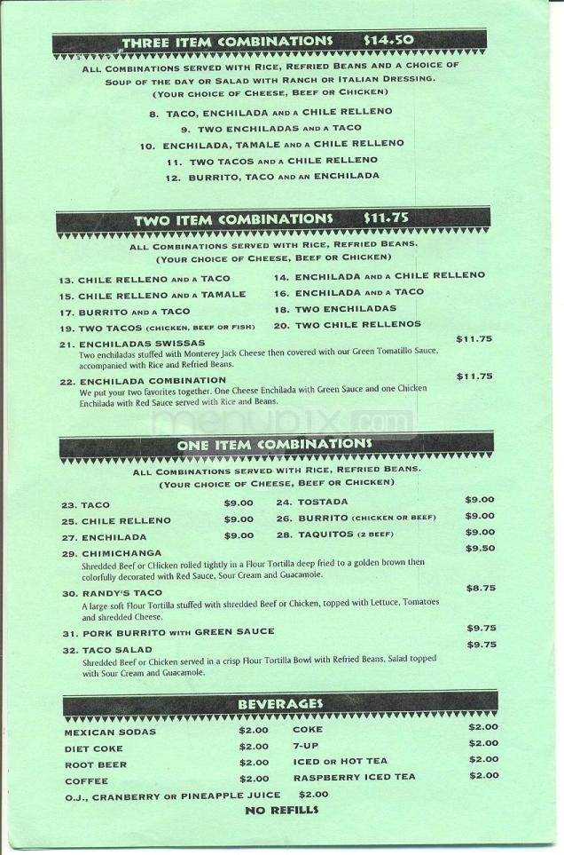 Casa Baeza - Truckee, CA menu_pic