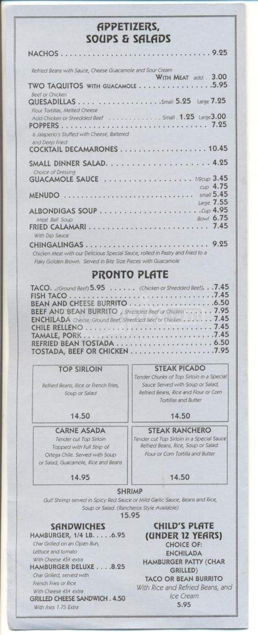 Las Panchitas - Kings Beach, CA menu_pic