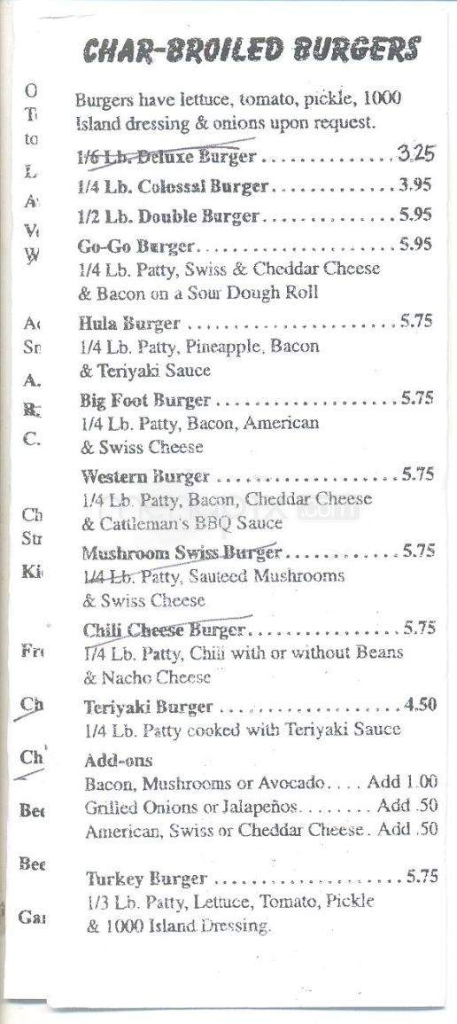 /5575750/Colombos-Burgers-A-Go-Go-Menu-South-Lake-Tahoe-CA - South Lake Tahoe, CA