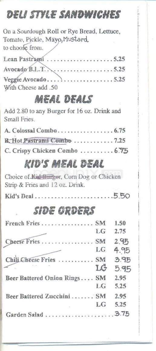 Colombo's Burgers A-Go-Go - South Lake Tahoe, CA menu_pic