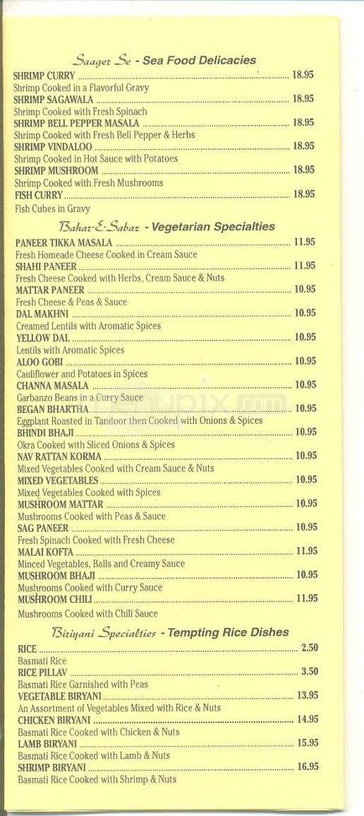 /5575849/Taj-Mahal-Indian-Cuisine-Menu-South-Lake-Tahoe-CA - South Lake Tahoe, CA