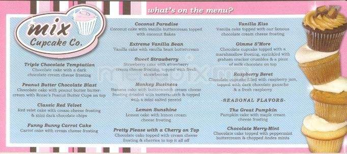 Mix Cupcake Co. - Reno, NV menu_pic