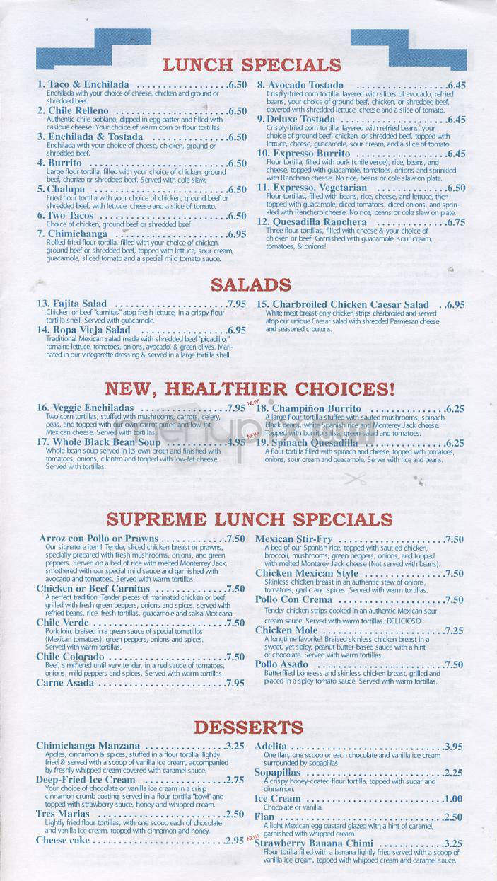 3 Margaritas - Longmont, CO menu_pic