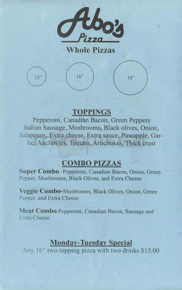 Abo's Pizza - Longmont, CO menu_pic