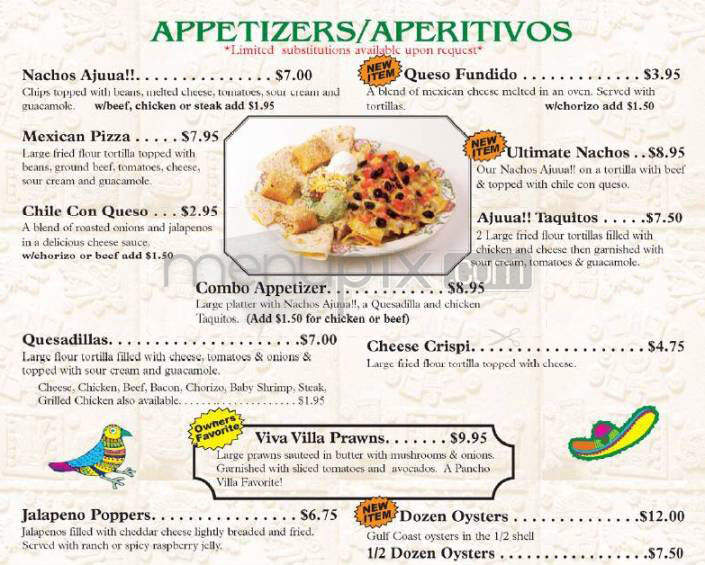 Ajuua Mexican Restaurant - Longmont, CO menu_pic