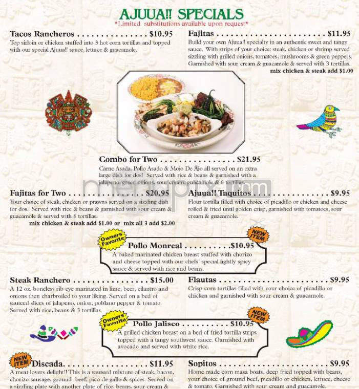 Ajuua Mexican Restaurant - Longmont, CO menu_pic