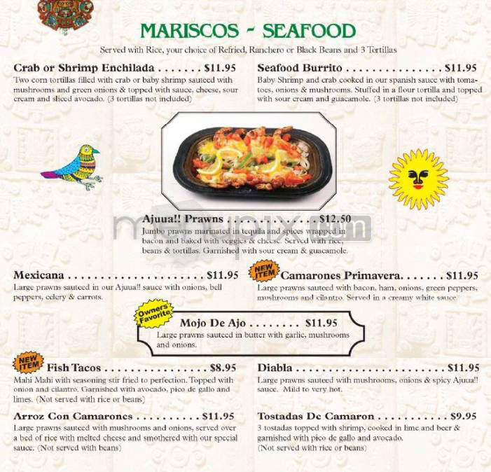 Ajuua Mexican Restaurant - Longmont, CO menu_pic