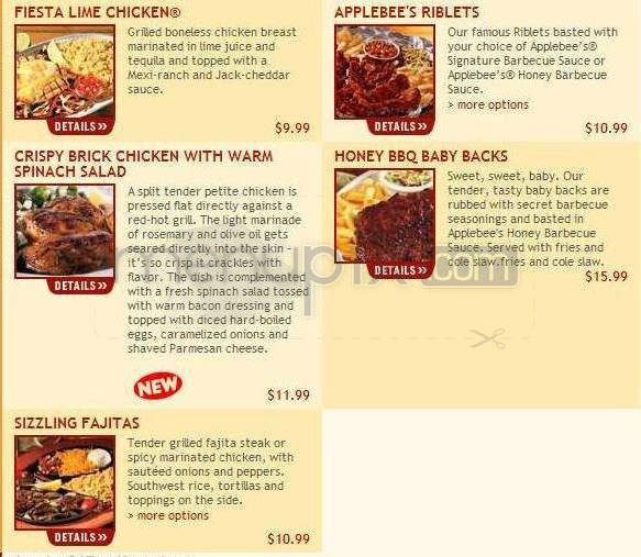 Applebee's Neighborhood Grill - Longmont, CO menu_pic