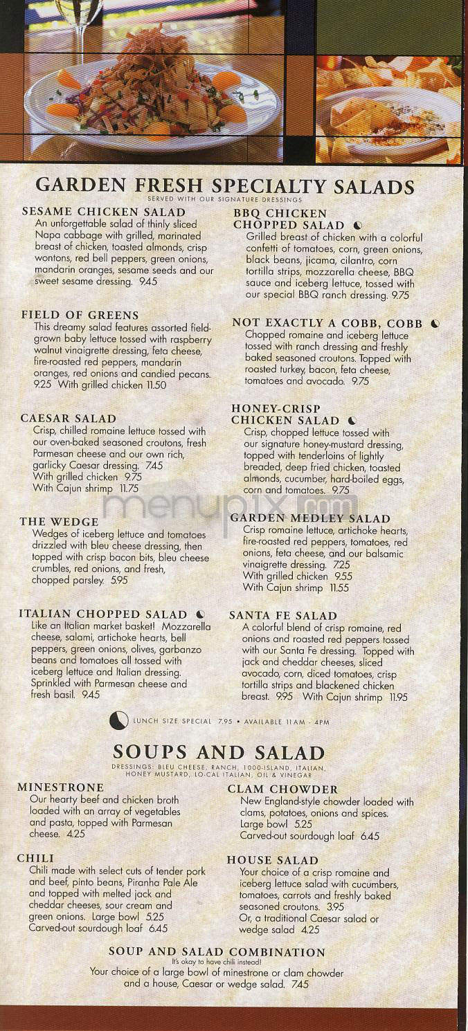 B J's Restaurant & Brewery - Boulder, CO menu_pic