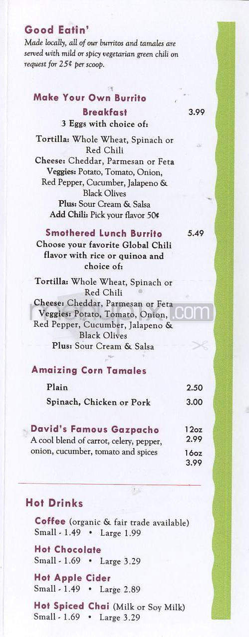 Berry Best Smoothies & Juice Bar - Boulder, CO menu_pic