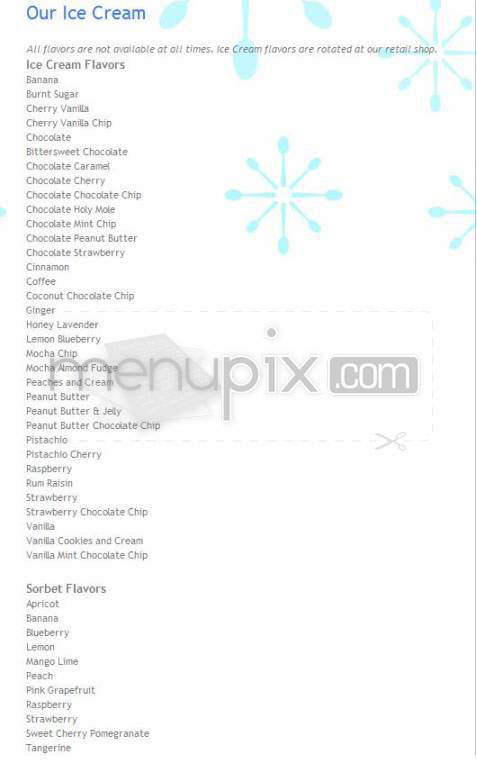 Bliss Organic Ice Cream - Boulder, CO menu_pic