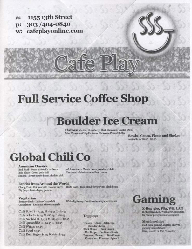 /700136/Cafe-Play-Boulder-CO - Boulder, CO