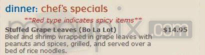 Chez Thuy Restaurant - Boulder, CO menu_pic
