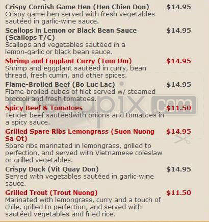 Chez Thuy Restaurant - Boulder, CO menu_pic