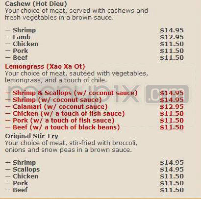 Chez Thuy Restaurant - Boulder, CO menu_pic