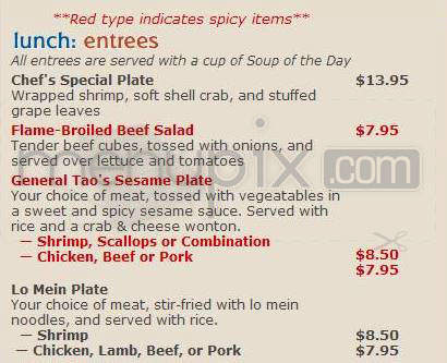 Chez Thuy Restaurant - Boulder, CO menu_pic