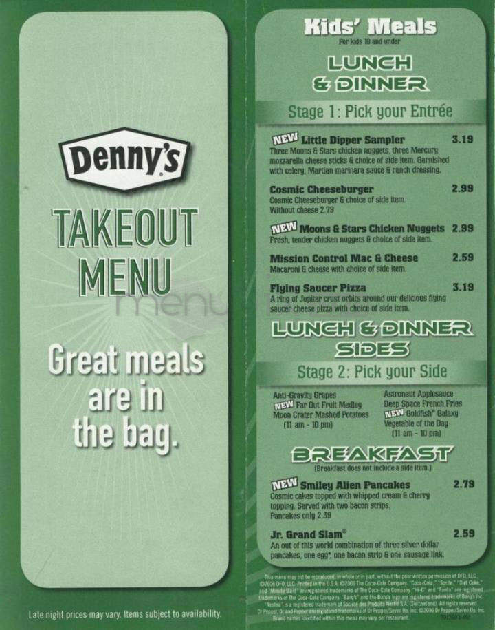 Denny's - Boulder, CO menu_pic