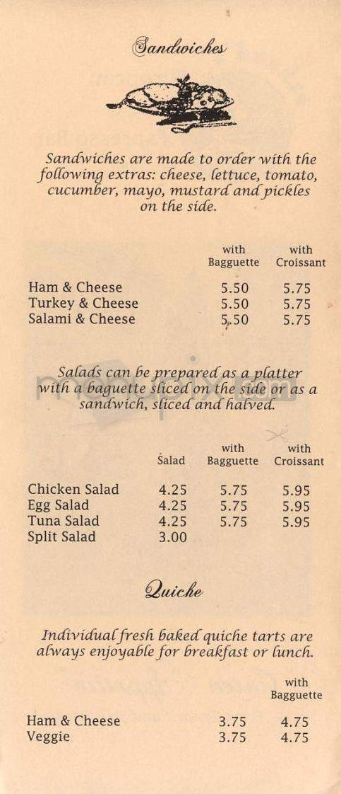 Erhard's European Cafe & Espresso Bar - Boulder, CO menu_pic