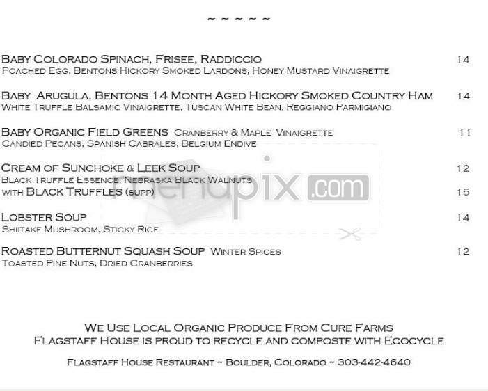 Flagstaff House Restaurant - Boulder, CO menu_pic