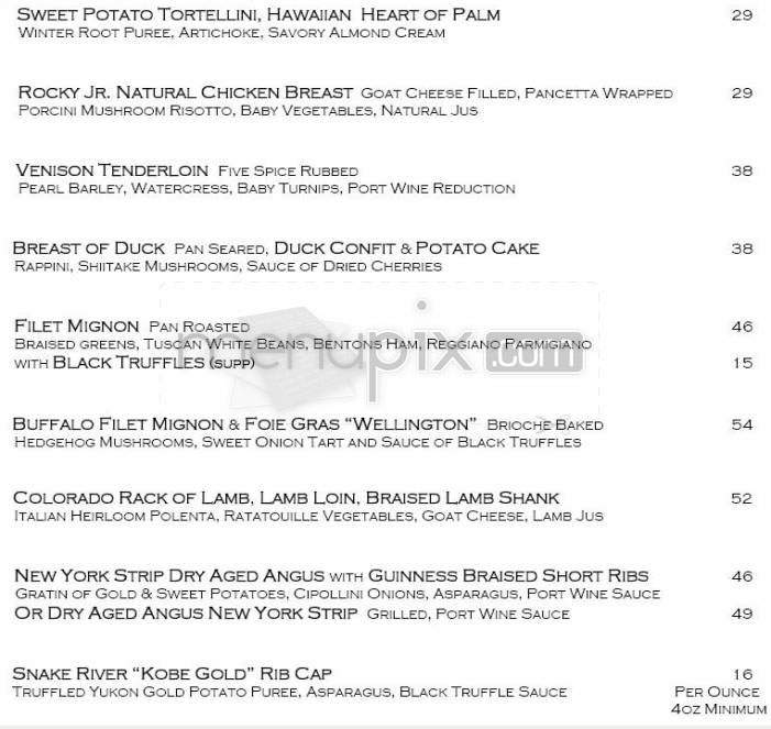 Flagstaff House Restaurant - Boulder, CO menu_pic