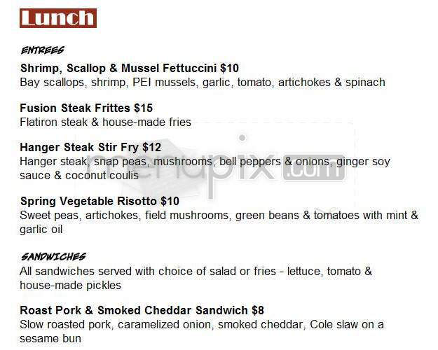Fusion Food & Spirits (Radisson Longmont) - Longmont, CO menu_pic