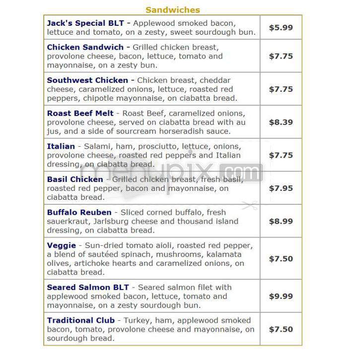 Jacks Corner Cafe - Firestone, CO menu_pic