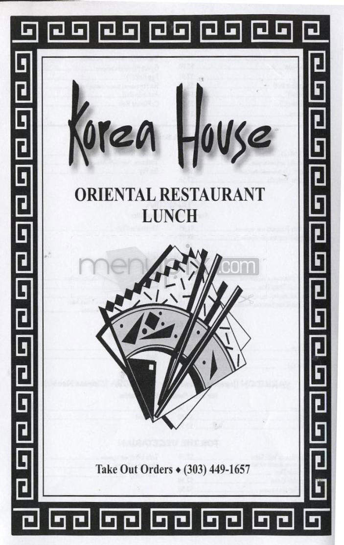 Korea House - Boulder, CO menu_pic