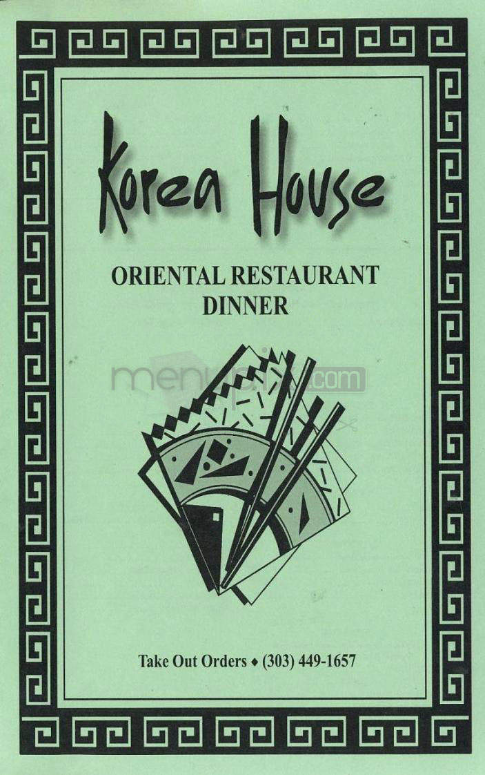 Korea House - Boulder, CO menu_pic