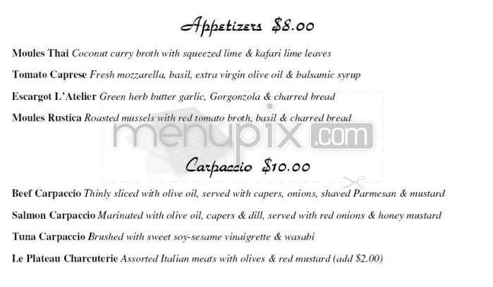 L'Atelier - Boulder, CO menu_pic