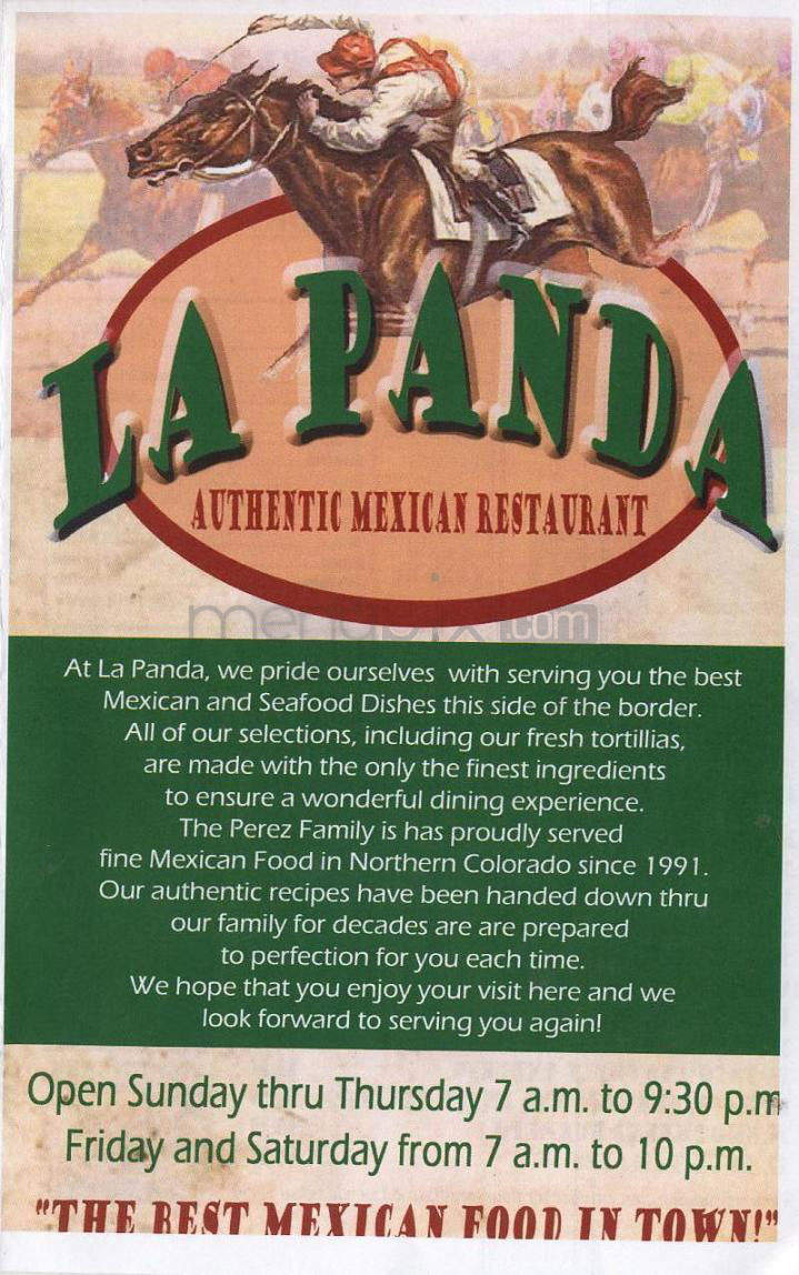 La Panda Bakery II - Longmont, CO menu_pic