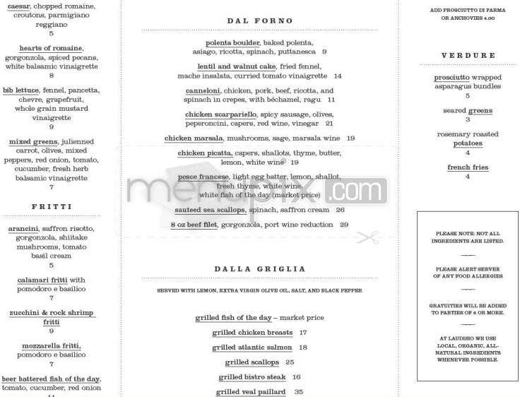 Laudisio Restaurant - Boulder, CO menu_pic