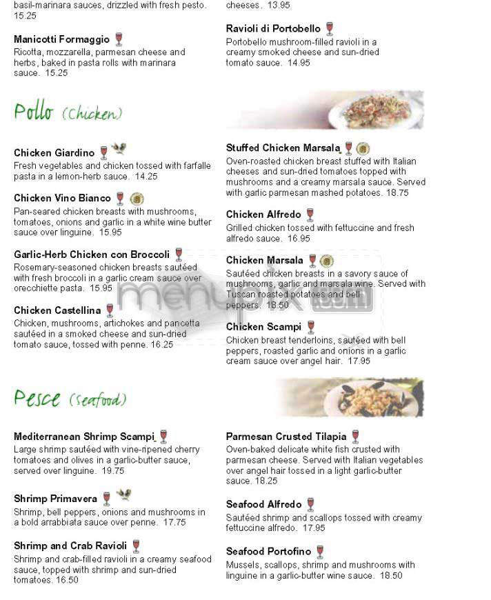 Menu Of Olive Garden Italian Restaurant In Roseville Ca 95678