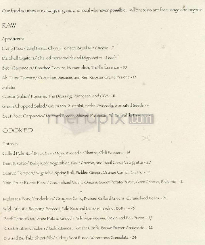 Organic Orbit - Boulder, CO menu_pic