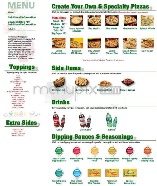 Papa John's Pizza - Boulder, CO menu_pic