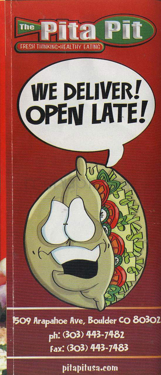 Pita Pit - Boulder, CO menu_pic
