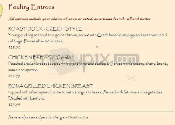Praha Restaurant & Bar - Longmont, CO menu_pic